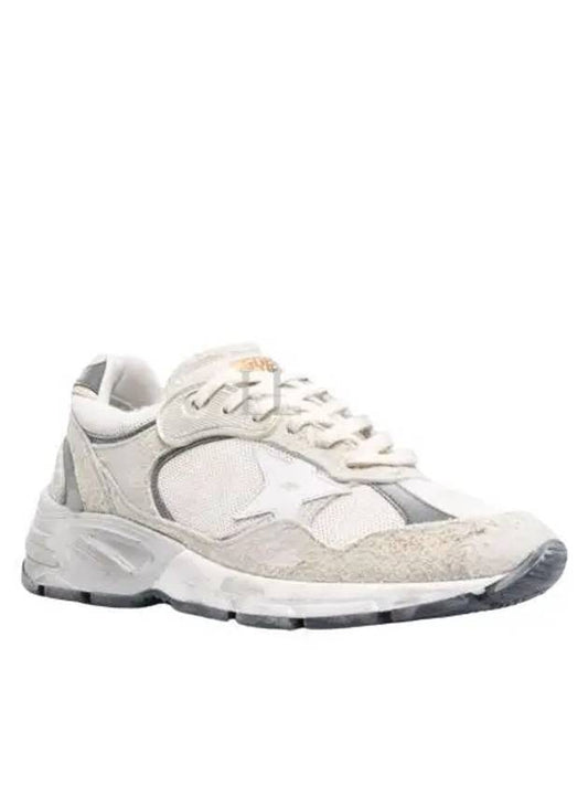 Mesh and Suede Leather Dad-Star Sneakers White Beige - GOLDEN GOOSE - BALAAN 2