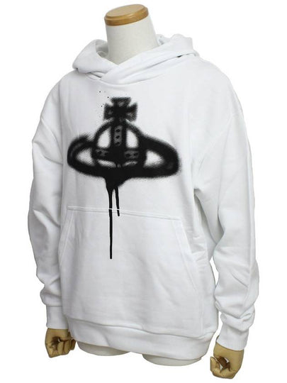 Spray ORB Logo Print Hoodie White - VIVIENNE WESTWOOD - BALAAN 2