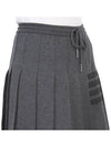 double face knit 4 bar mini pleated skirt dark Grey - THOM BROWNE - BALAAN.