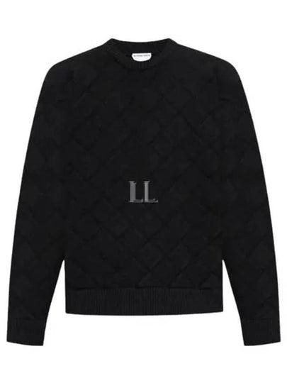 Intrecciato Crew Neck Knit Top Navy - BOTTEGA VENETA - BALAAN 2