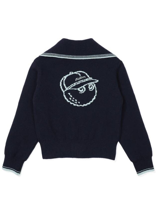 Bucket point sailor cardigan NAVY WOMAN - MALBON GOLF - BALAAN 2