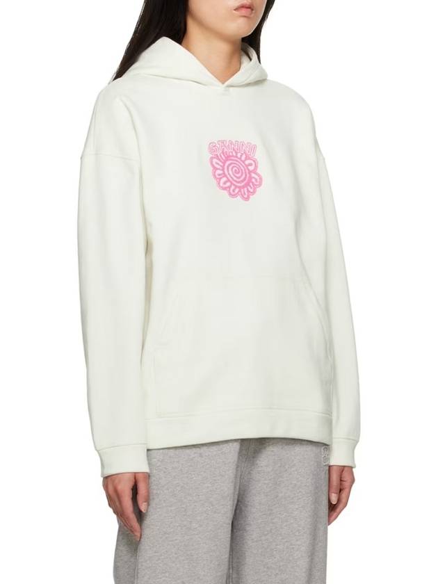 Isoli Flower Oversized Hoodie Egret - GANNI - BALAAN 5