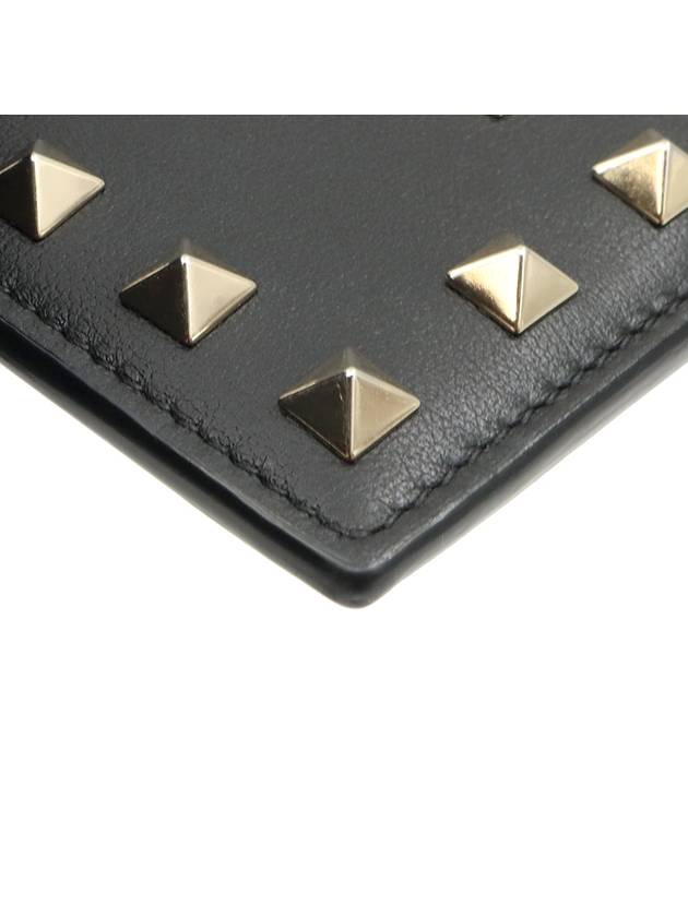 Black calfskin Rockstud card wallet - VALENTINO - BALAAN 6