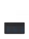 Check Pattern Clip Card Wallet Navy - BURBERRY - BALAAN 2