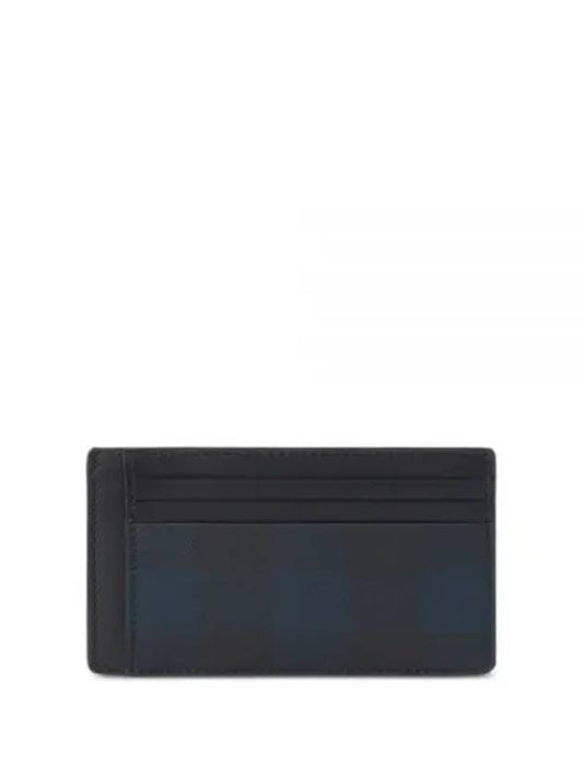 Check Pattern Clip Card Wallet Navy - BURBERRY - BALAAN 2