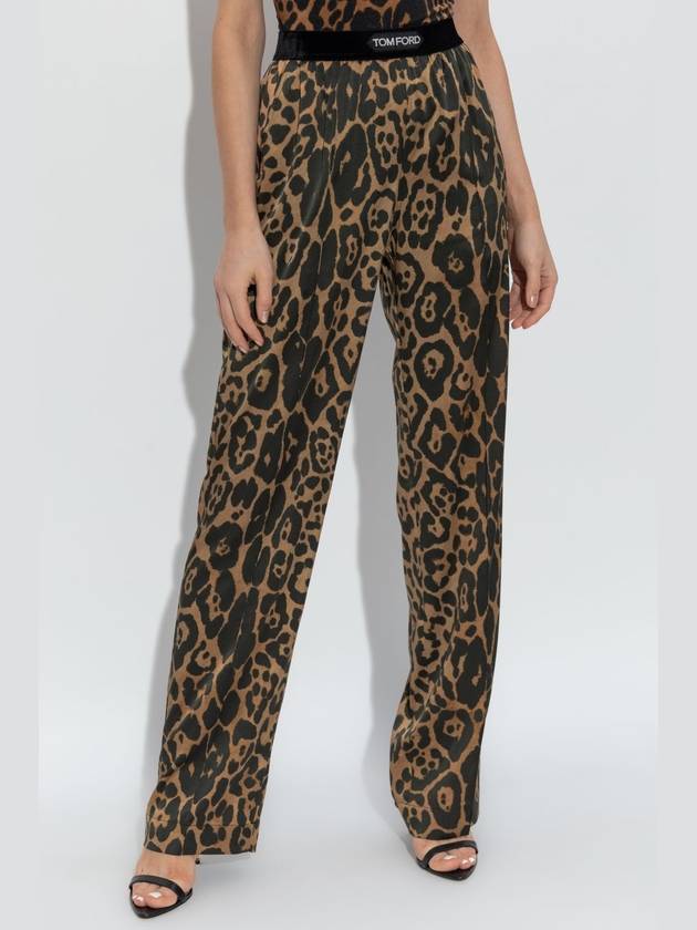 Tom Ford Animal Print Trousers, Women's, Brown - TOM FORD - BALAAN 3