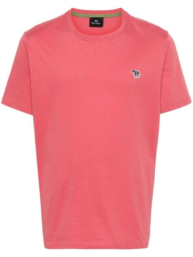 Zebra Logo Cotton Short Sleeve T-shirt Red - PAUL SMITH - BALAAN 1