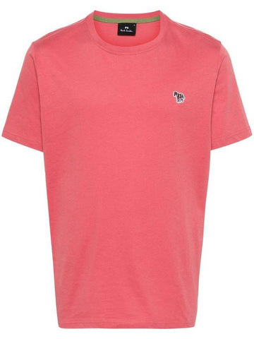 Zebra Logo Cotton Short Sleeve T-shirt Red - PAUL SMITH - BALAAN 1