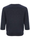 Glitter Round Neck Knit Top Navy - CALLAITE - BALAAN 7