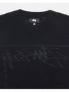 Men's lightweight football crew black knit top 117181 - STUSSY - BALAAN 3