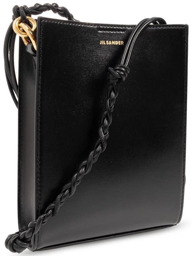 Tangle Ring Small Leather Cross Bag Black - JIL SANDER - BALAAN 5