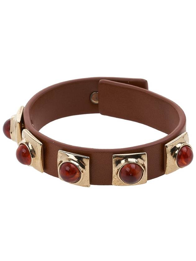 Crown Me Stud Stone Bracelet Brown - ETRO - BALAAN 10