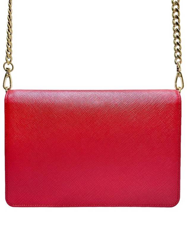 Women s 1BP012 Saffiano Luxe Red Monochrome WOC Mini Cross Bag - PRADA - BALAAN 3