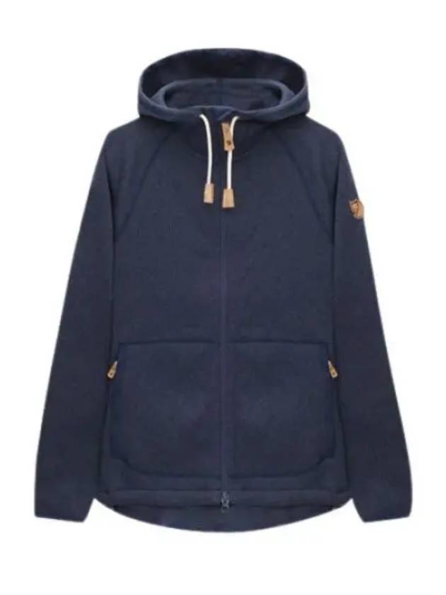 Women s Ovik Fleece Hoodie Navy Long Sleeve T Shirt Tee - FJALL RAVEN - BALAAN 1