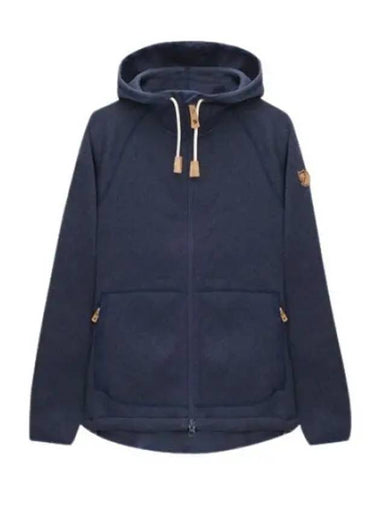 OVIK Fleece Hoodie Navy 89516 560 W DEEP FOREST Long Sleeve T Shirt - FJALL RAVEN - BALAAN 1