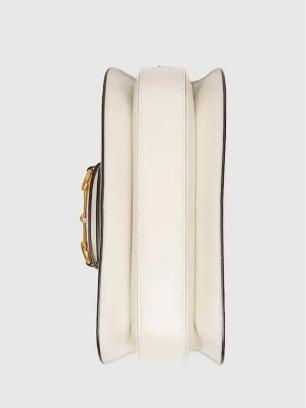 Horsebit 1955 Leather Shoulder Bag White - GUCCI - BALAAN 6