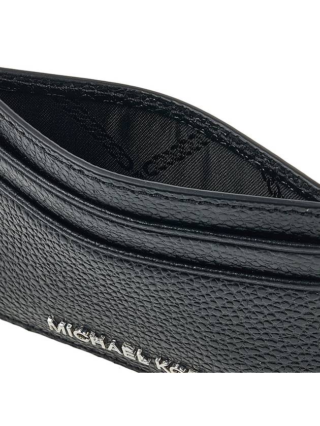 Pebbled Leather Card Wallet Black - MICHAEL KORS - BALAAN 10