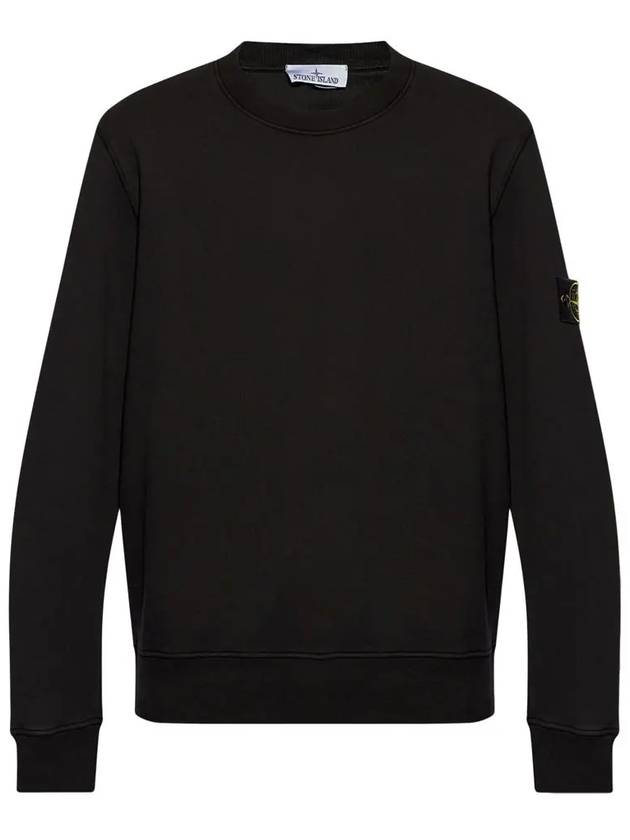 Compass Patch Cotton Sweatshirt Black - STONE ISLAND - BALAAN 2