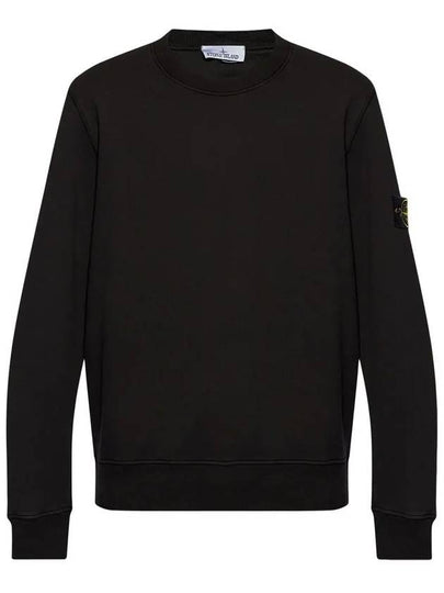 Compass Patch Cotton Sweatshirt Black - STONE ISLAND - BALAAN 2