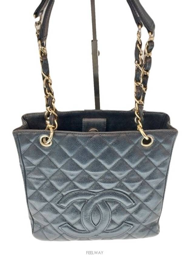 Petit Shopping Caviar Gold Shoulder Bag No 12 - CHANEL - BALAAN 9