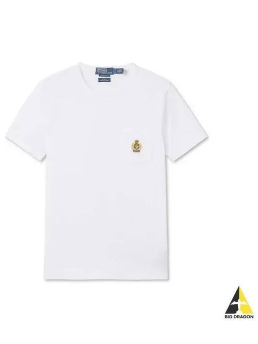 Crest Capsule Custom Slim Fit Jersey T Shirt White - POLO RALPH LAUREN - BALAAN 1