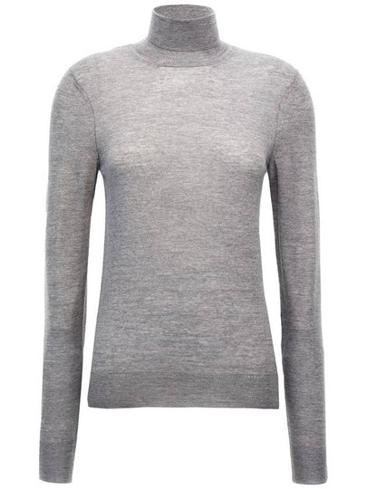 Cassandre Wool Turtle Neck Grey - SAINT LAURENT - BALAAN 2