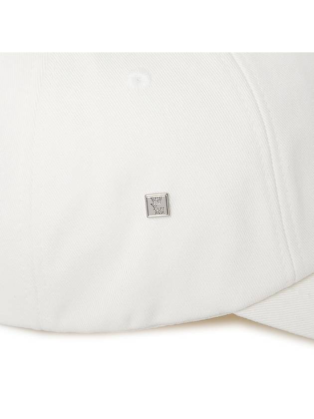 Men's Aurora Embossed Logo Ball Cap White - WOOYOUNGMI - BALAAN 7