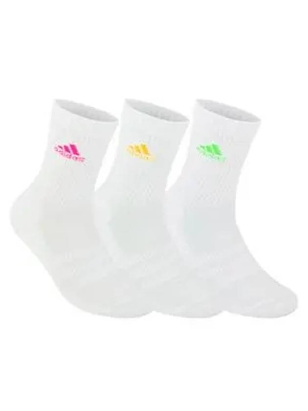 Cushioned Crew Socks 3 Pack White - ADIDAS - BALAAN 3