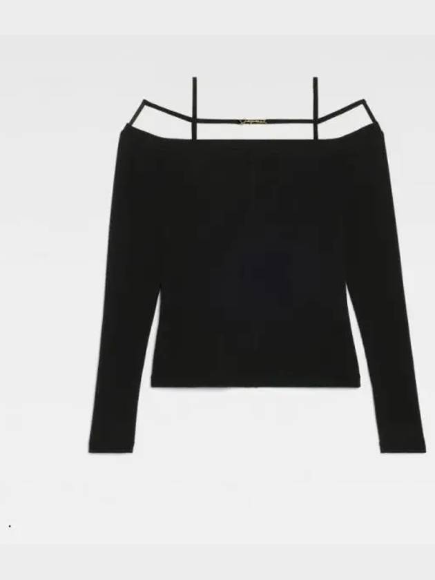 Women's Sierra Signature Long Sleeve T-Shirt Black - JACQUEMUS - BALAAN 2