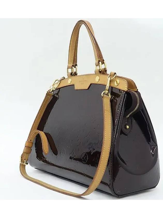 M91619 Monogram Vernis Amarante Brea MM Tote Bag Shoulder Strap 2WAY - LOUIS VUITTON - BALAAN 3