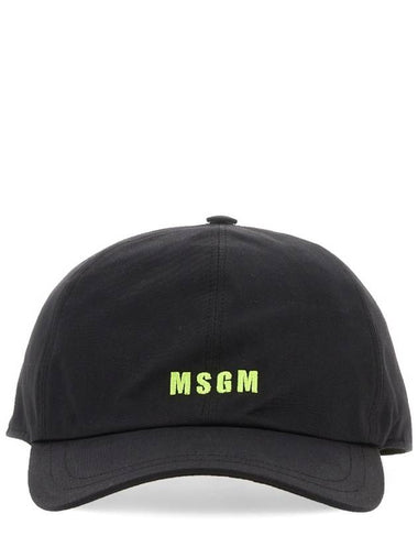 Embroidered Micro Logo Ball Cap Black - MSGM - BALAAN 1