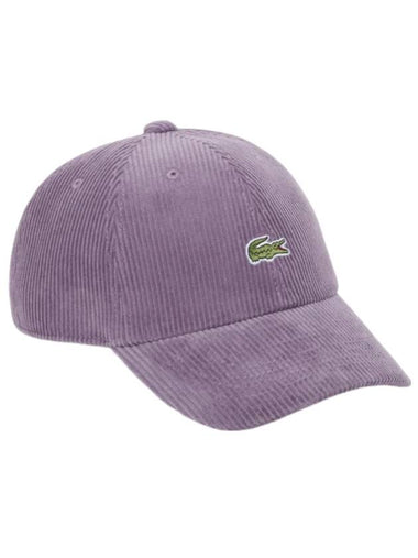 corduroy baseball cap lavender - LACOSTE - BALAAN 1