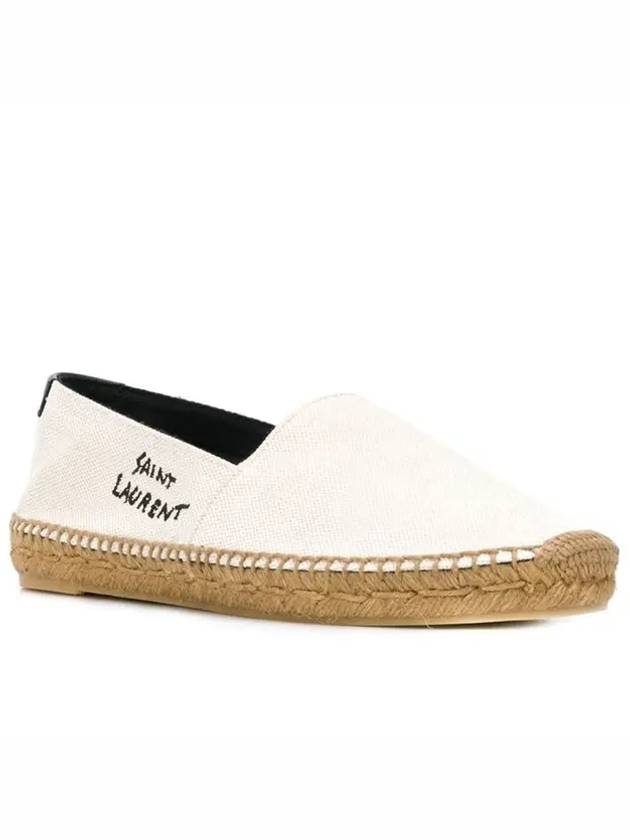 Women's Monogram Canvas Espadrilles Beige - SAINT LAURENT - BALAAN 3