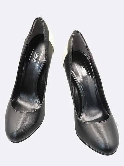 Armani Black White Leather Pumps Women s Shoes 230MM - GIORGIO ARMANI - BALAAN 2