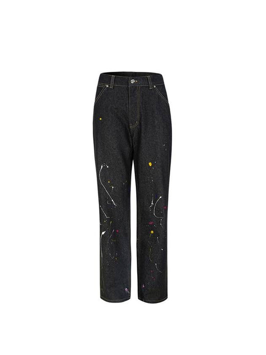 real denim pants painting Black Denim - COELONINE - BALAAN 2