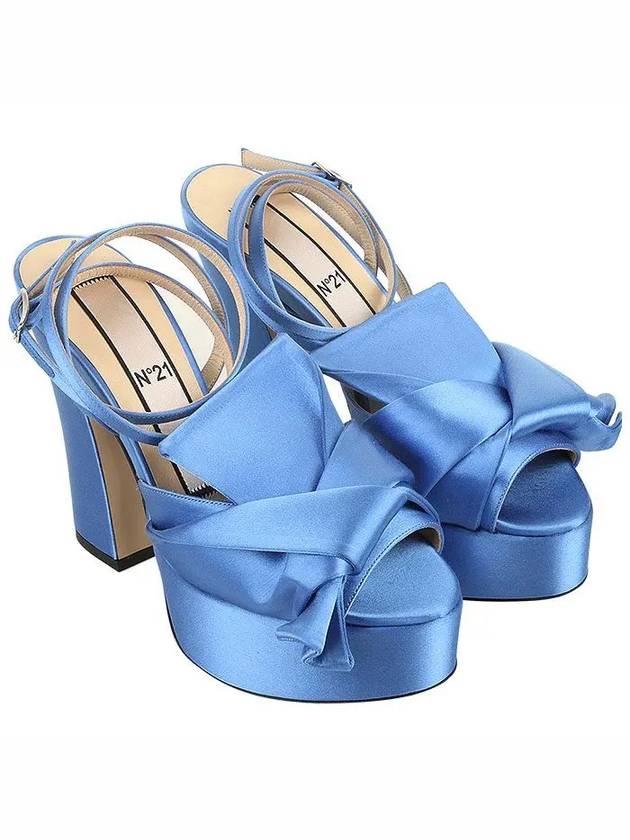 Satin Platform Sandals Blue - Nº 21 - BALAAN 3