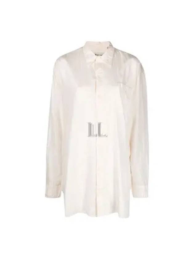 Champagne Cotton Silk Long Sleeve Shirt Beige - OUR LEGACY - BALAAN 2