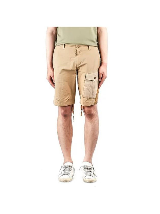 Men's Nylon Shorts Beige - TEN C - BALAAN 1