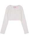 Lace Ribbon Crop Cardigan White - HIGH SCHOOL DISCO - BALAAN 2