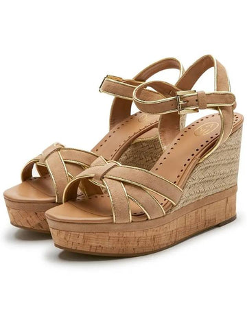 Women's Havana Bis Brown Wedge Heel Sandals HAVANA BIS CHAMOIS - ASH - BALAAN 1