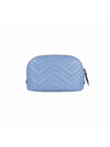 Clutch Marmont Chevron Pastel Blue Pouch 625690 DTDHP 4928 - GUCCI - BALAAN 2