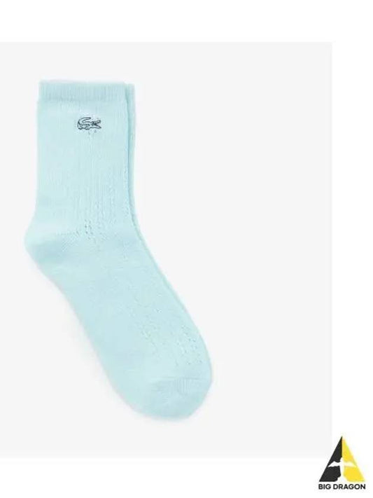 Women s Eyelet Middle Socks Mint - LACOSTE - BALAAN 1