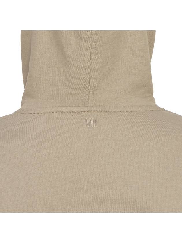 Mini Heart Logo Hoodie Beige - AMI - BALAAN 7