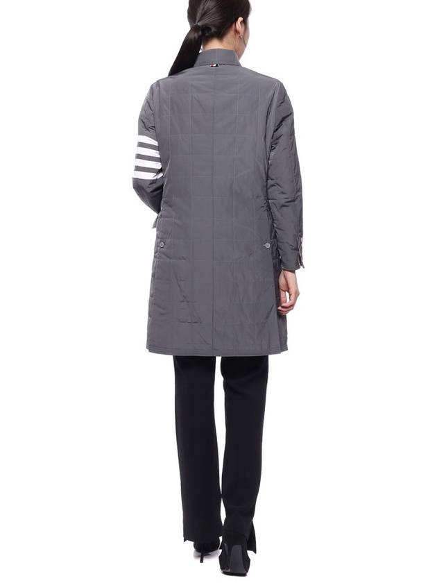 4 Bar Quilted Down Single Coat Grey - THOM BROWNE - BALAAN 6