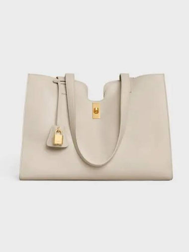 Cabas 16 Smooth Calfskin Tote Bag Light Stone - CELINE - BALAAN 1