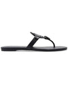 Miller Soft Leather Flip Flops Perfect Black - TORY BURCH - BALAAN 3