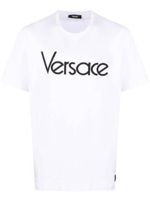 Long Sleeve T-Shirt 1012545 1A09028 1W000 White - VERSACE - BALAAN 1