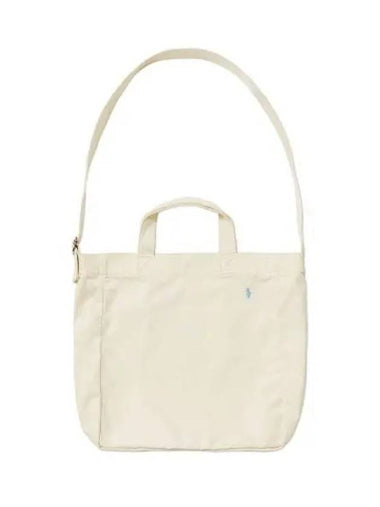 Canvas Shopper Tote Beige - POLO RALPH LAUREN - BALAAN 1