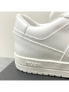 Downtown Triagle Logo Leather Low Top Sneakers White - PRADA - BALAAN 10