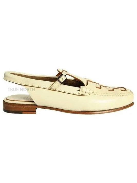 Rocketa Slingback Leather Loafer Custard - HEREU - BALAAN 2